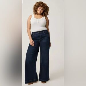Torrid Dark Blue Flare & Wide Leg Jeans